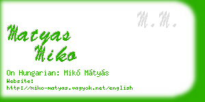 matyas miko business card